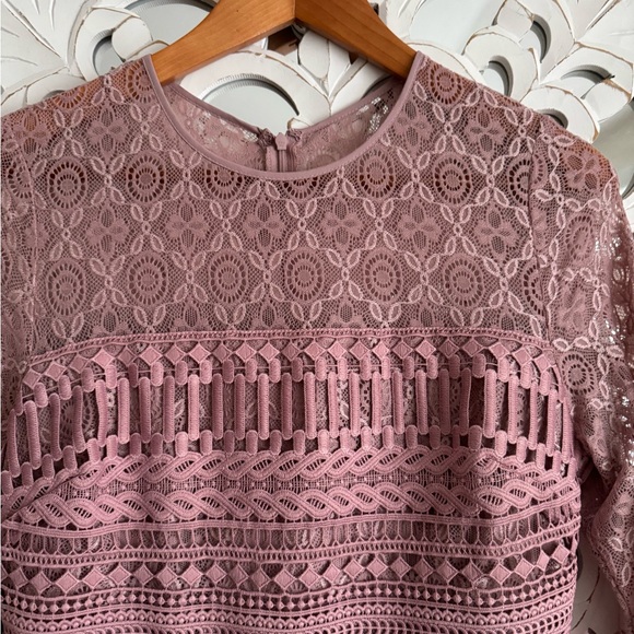 ASOS Premium MIDI Lace Dress in Rose Size 8 NWT - Picture 11 of 16